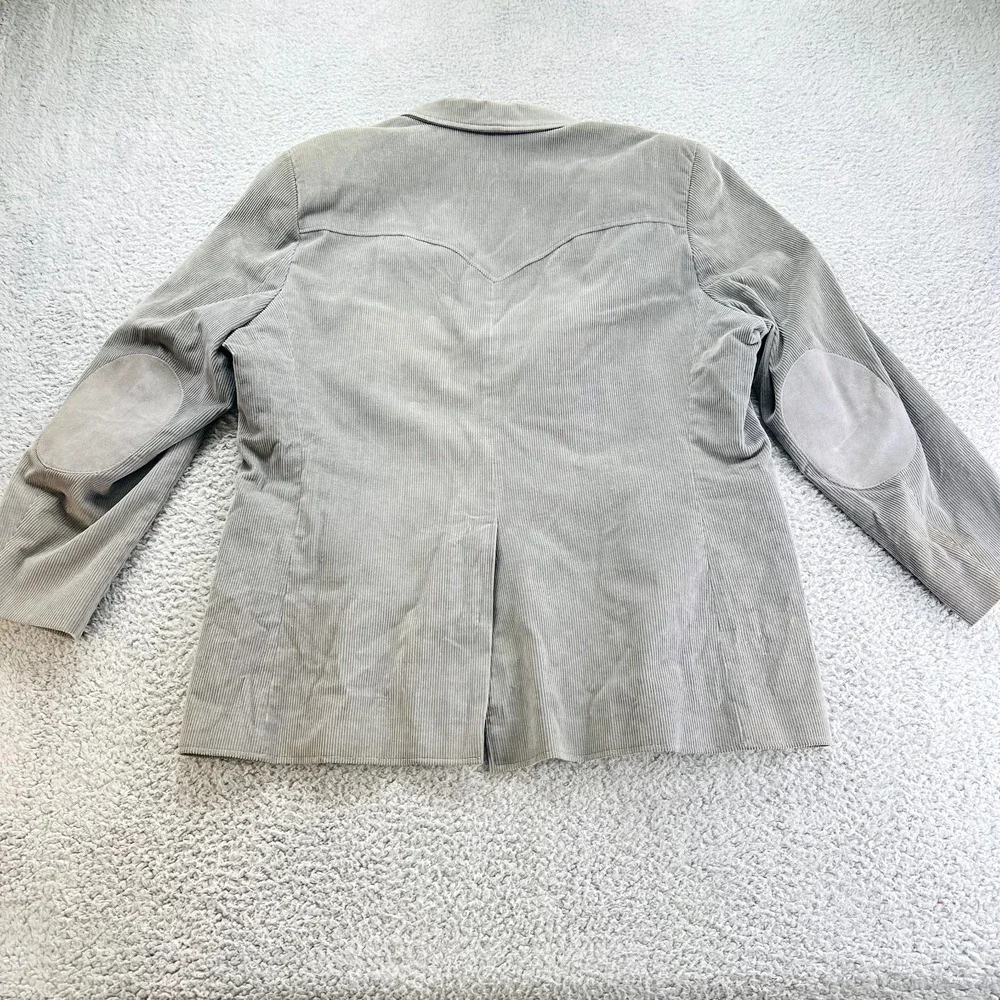 Vintage Pioneer Wear Blazer Mens 48 Corduroy Gray Jacket Sport Coat